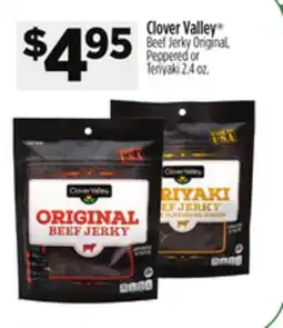 Dollar General Clover Valley Beef Jerky Original, Peppered or Teriyaki offer