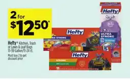 Dollar General Hefty Kitchen, Trash or Lawn & Leaf Bags offer