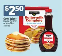 Dollar General Clover Valley Pancake Mix 32 oz. or Syrup 24 oz offer