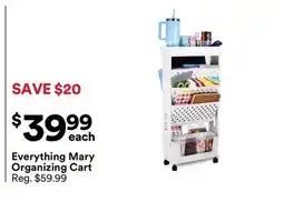Michaels Everything Mary Organizing Cart offer