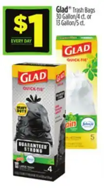 Dollar General Glad Trash Bags offer
