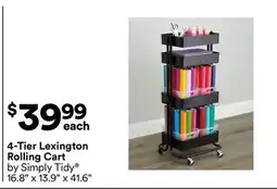 Michaels 4-Tier Lexington Rolling Cart by Simply Tidy offer