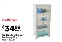 Michaels Collapsible Bin Cart by Simply Tidy offer