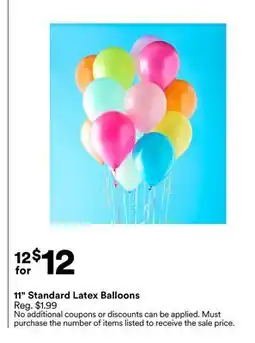 Michaels 11 Standard Latex Balloons offer