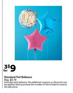 Michaels Standard Foil Balloons offer