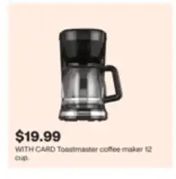 CVS Toastmaster coffee maker 12 cup offer