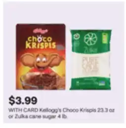 CVS Kellogg's Choco Krispis 23.3 oz or Zulka cane sugar 4 lb offer