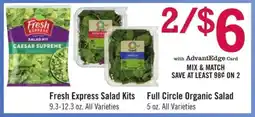 Price Chopper Full Circle Organic Salad offer