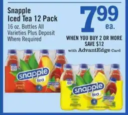 Price Chopper Snapple Iced Tea 12-Pack offer