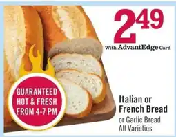 Price Chopper Italian or French Bread offer