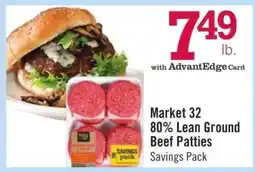 Price Chopper Market 32 80% Lean Ground Beef Patties offer