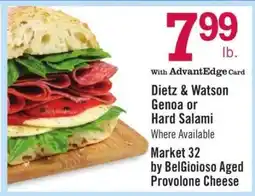 Price Chopper Dietz & Watson Genoa or Hard Salami offer