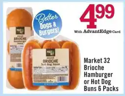 Price Chopper Market 32 Brioche Hamburger or Hot Dog Buns 6 Packs offer