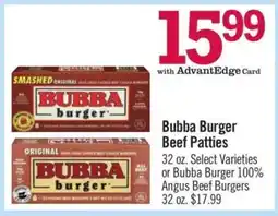 Price Chopper Bubba Burger Beef Patties offer