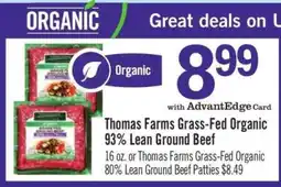 Price Chopper Thomas Farms Grass Fed Organic 93% Lean Ground Beef offer