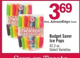 Price Chopper Budget Saver Ice Pops offer