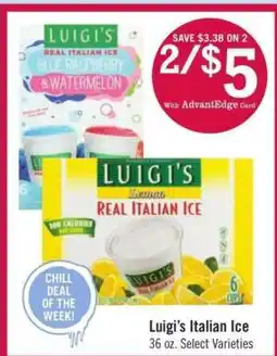 Price Chopper Luigi's Italian Ice offer