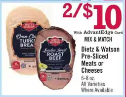 Price Chopper Dietz & Watson Pre-Sliced Meats or Cheeses offer