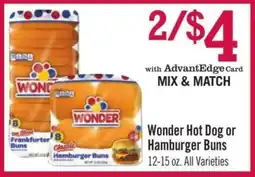 Price Chopper Wonder Hot Dog or Hamburger Buns offer