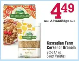 Price Chopper Cascadian Farm Cereal or Granola offer