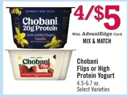 Price Chopper Chobani Flips or High Protein Yogurt offer