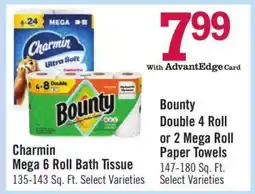 Price Chopper Bounty Double 4 Roll or 2 Mega Roll Paper Towels offer