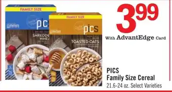 Price Chopper PICS Family Size Cereal offer