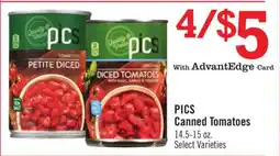Price Chopper PICS Canned Tomatoes offer