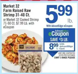 Price Chopper Market 32 Farm Raised Raw Shrimp 31-40 Ct offer