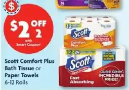 Family Dollar Scott Comfort Plus Bath Tissue or Paper Towels offer
