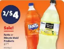Family Dollar Fanta or Minute Maid Products offer
