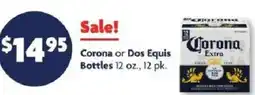 Family Dollar Corona or Dos Equis Bottles offer