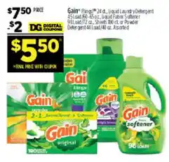 Dollar General Gain liquid laundry detergent offer