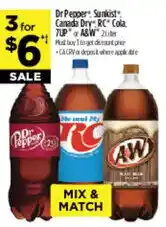 Dollar General Dr Pepper, Canada Dry, RC, A&W offer