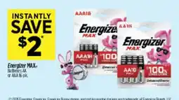 Dollar General Energizer Max Batteries AA or AAA offer
