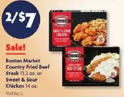 Family Dollar Boston Market Country Fried Beef Steak or Sweet & Sour Chicken offer