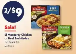 Family Dollar El Monterey Chicken or Beef Enchiladas offer