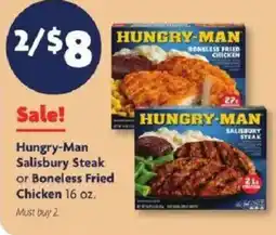 Family Dollar Hungry-Man Salisbury Steak or Boneless Fried Chicken offer