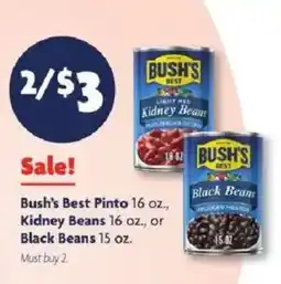 Family Dollar Bush's Best Pinto, Kidney Beans, or Black Beans offer