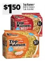 Dollar General Top Ramen Beef or Chicken offer