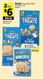 Dollar General Kellogg's Rice Krispies Treats offer