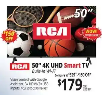 Rca 50" 4k uhd smart tv