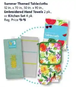 Family Dollar Summer Themed Tablecloths offer