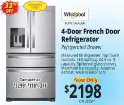 ABC Warehouse Whirlpool 4-Door French Door Refrigerator offer