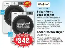ABC Warehouse Whirlpool E-Star Front Load Washer offer