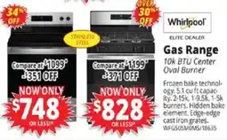 ABC Warehouse Whirlpool gas range offer