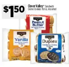 Dollar General Clover Valley Sandwich Creme Cookies offer