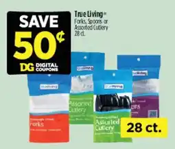 Dollar General True Living forks, spoons or assorted cutlery offer