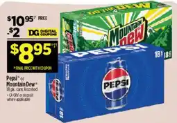 Dollar General Pepsi or Mountain Dew offer
