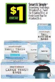 Dollar General Smart & Simple tall kitchen bags offer